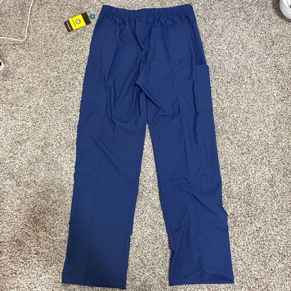 WONDERWINK W123 Unisex Multi-Cargo Scrub Pant Size S In Navy - Picture 3 of 11